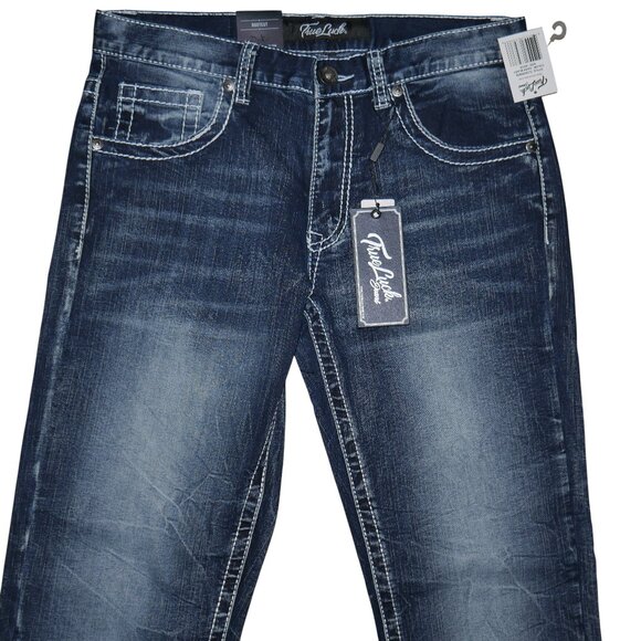 True Luck Men's Bootcut Jeans Actual Size 33x30 Tag 30x30 (Runs Big) NWT BKE - Picture 4 of 10